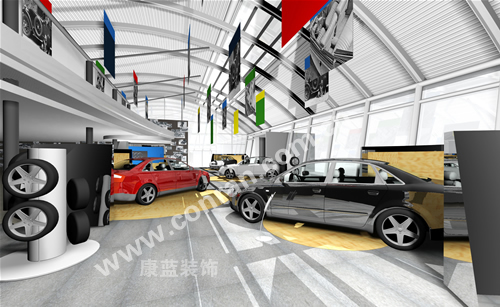 奧迪汽車展廳設(shè)計(jì)（車輛展示區(qū)）